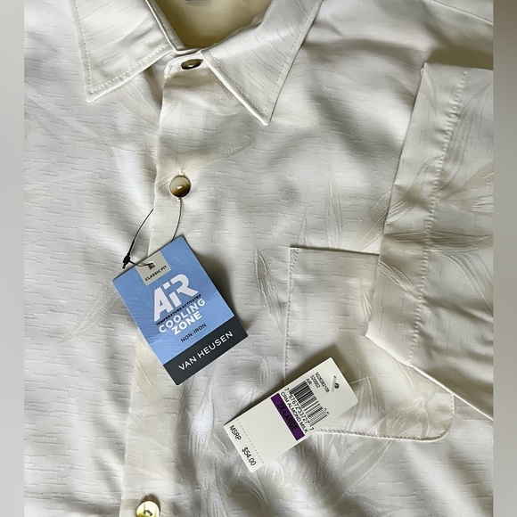 VAN HEUSEN Button Up Shirt - CRM Almond Milk - XXL (18-18.5) - Picture 3 of 10
